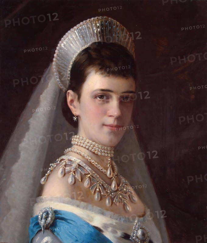 Portrait of Empress Maria Feodorovna, 1880s. Creator: Ivan Kramskoy.