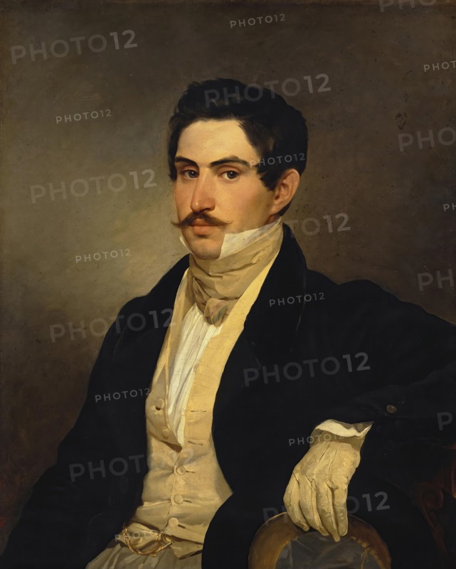 Portrait of N. A. Okhotnikov, 1827. Creator: Karl Briullov.