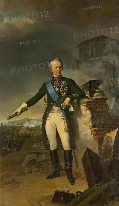 Portrait of Field Marshal, Prince Alexander V. Suvorov (1730-1800), 1833. Creator: Nicolas-Sébastien Frosté.