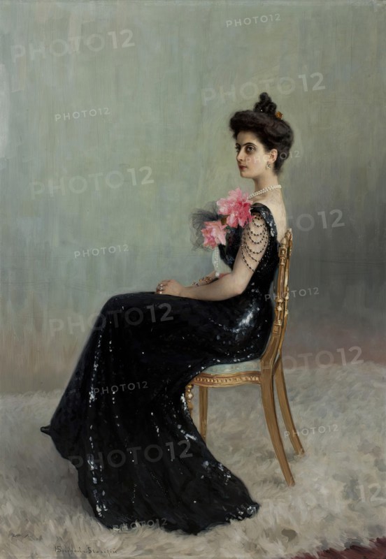 Portrait of Princess Maria Abamelek-Lazareva, 1900-1901. Creator: Nikolaj Petrovic Bogdanov-Bel'skij.