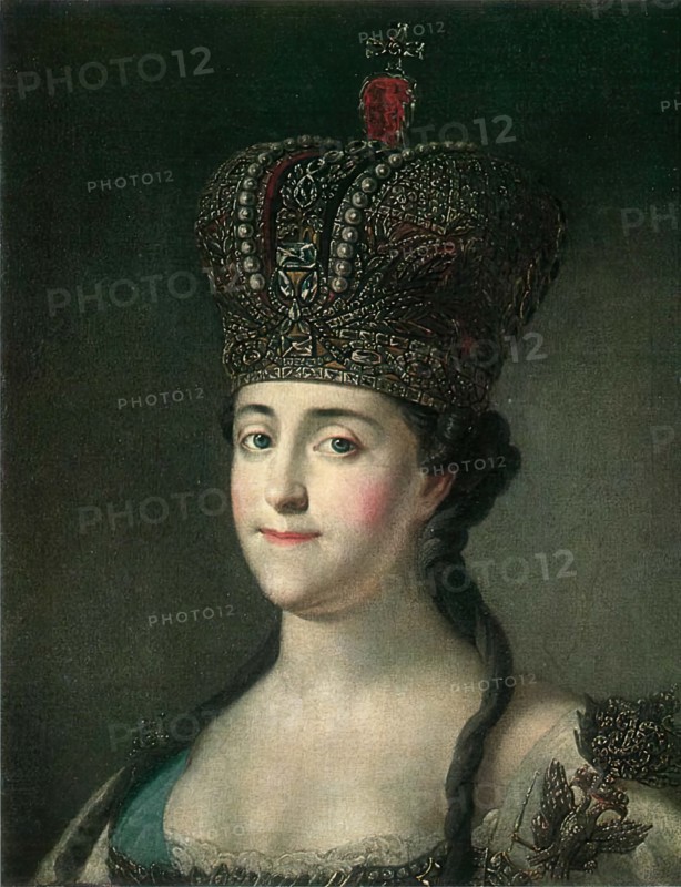 Portrait of Empress Catherine II, 1795. Creator: Stefano Torelli.