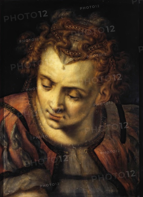 Study of the Head of a Woman, 1557. Creator: Frans Floris.