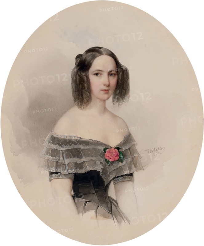Natalia Pushkina, 1844. Creator: Woldemar Hau.