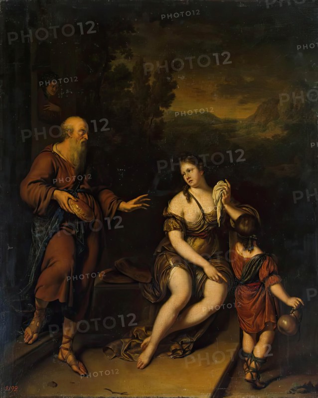 Banishment of Hagar and Ishmael, 1724. Creator: Willem van Mieris.
