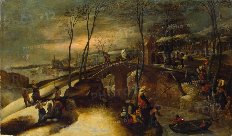 Landscape with the Flight into Egypt, c1550. Creator: Gillis Mostaert.