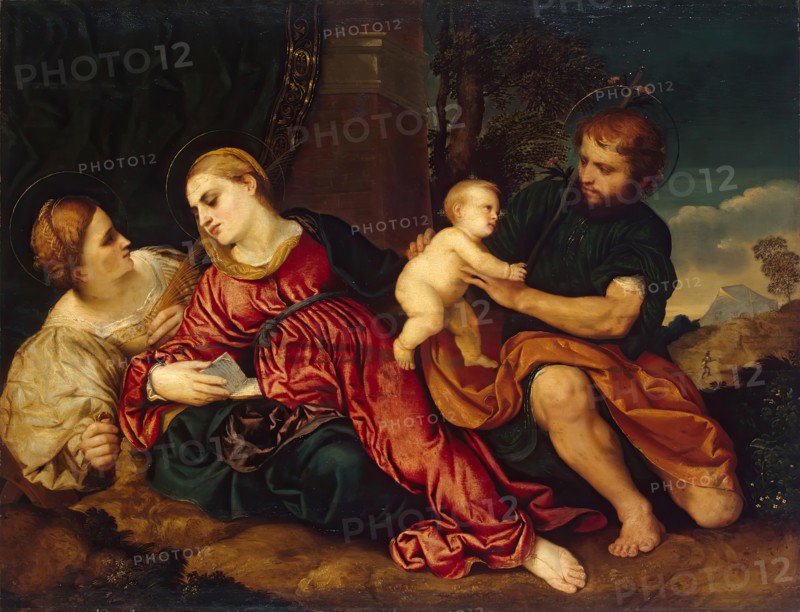 Holy Family with St Catherine, between 1520 and 1522. Creator: Paris Bordone.