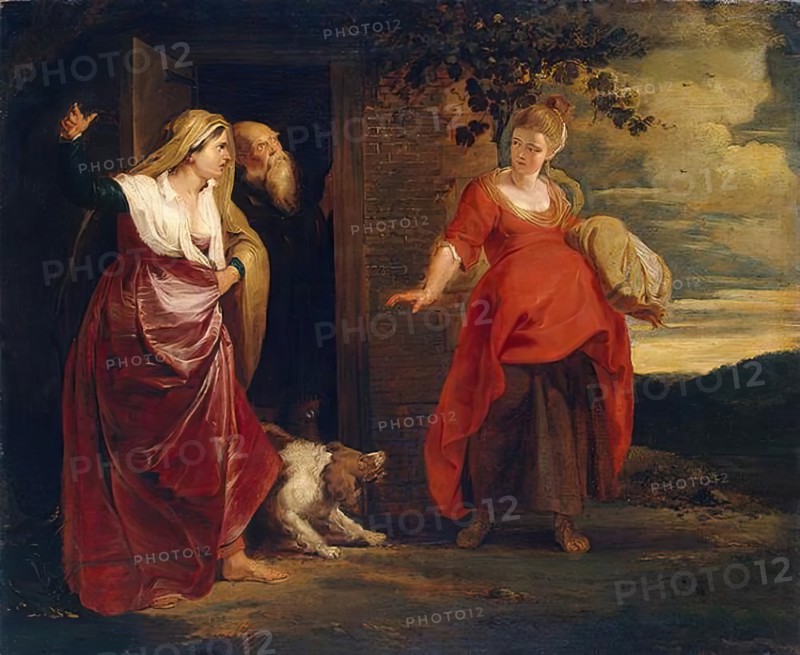 Hagar Leaves the House of Abraham, 1616. Creator: Peter Paul Rubens.
