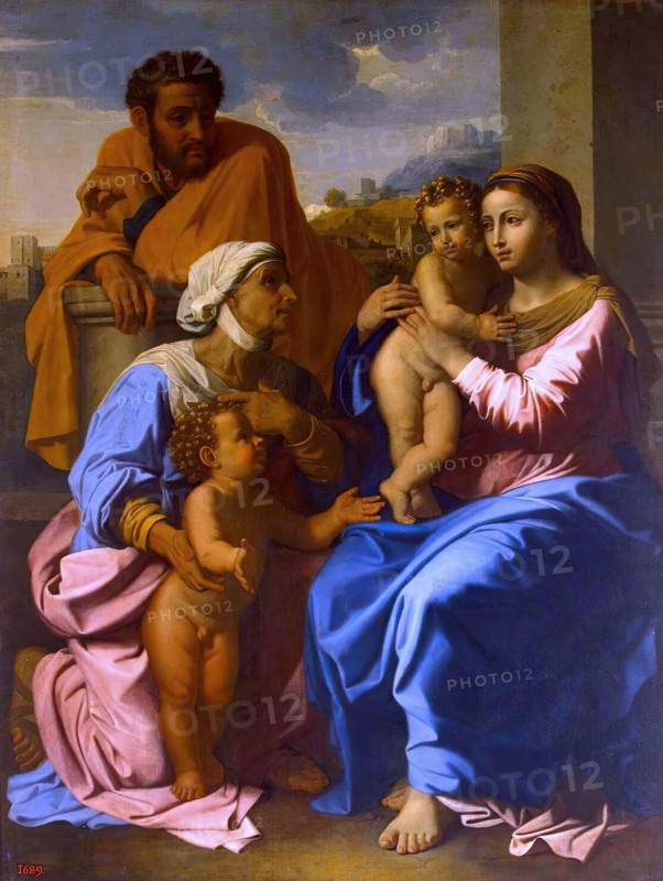 Holy Family with St Elizabeth and St John the Baptist, 1655. Creator: Nicolas Poussin.