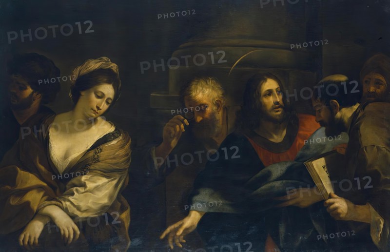 Christ and the Woman Taken in Adultery, 1650. Creator: Pietro da Cortona.