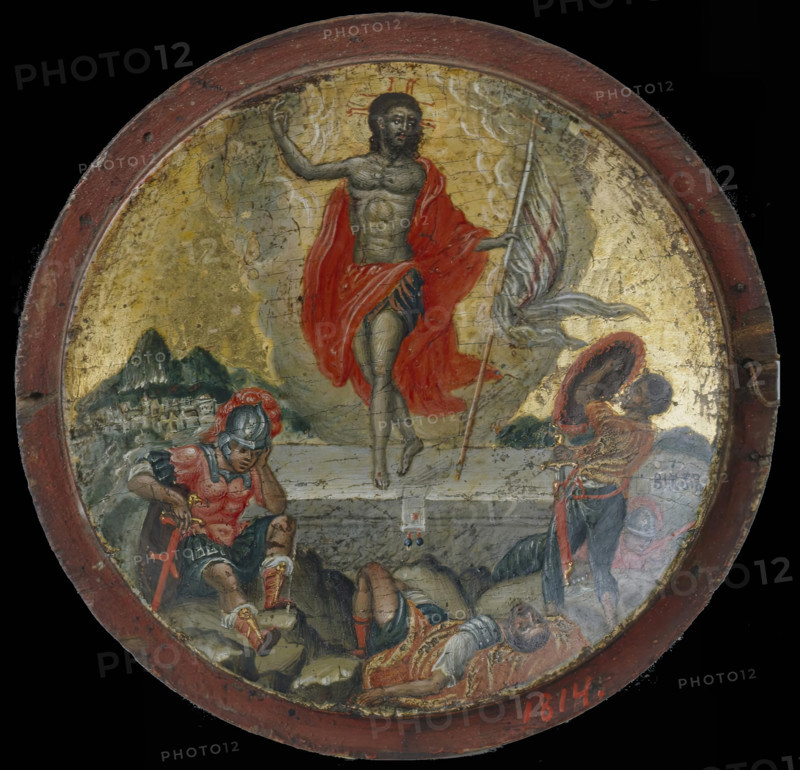 Panagiarion Showing the Resurrection (Victor of Crete), 1673. Creator: Victor of Crete.