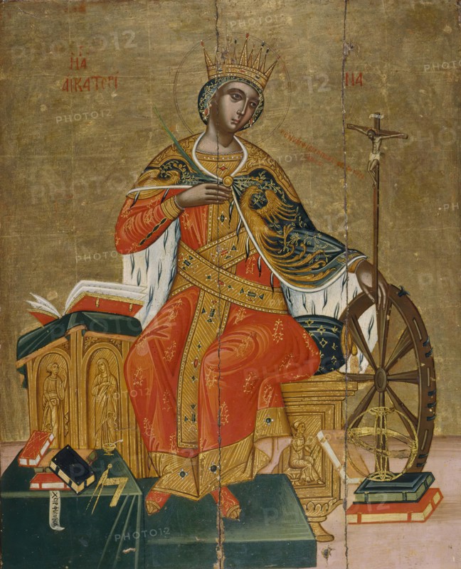 Catherine of Alexandria (Skoufos), 1660. Creator: Philotheos Skoufos.