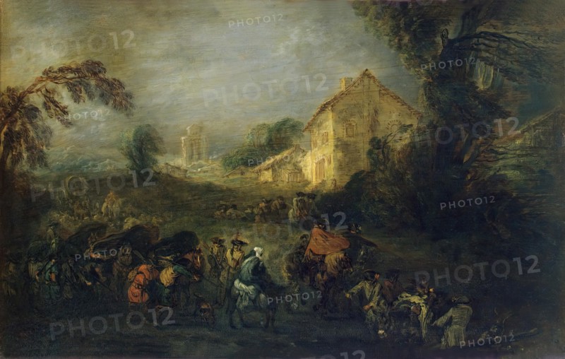 Hardships of War, 1715. Creator: Jean-Antoine Watteau.