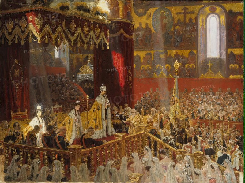 The Coronation of Emperor Nicholas II and Empress Alexandra Feodorovna, 1898. Creators: Laurits Tuxen, Tsarina Alexandra.