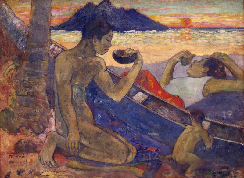 Canoe; Tahitian Family (Te vaa), 1896. Creator: Paul Gauguin.