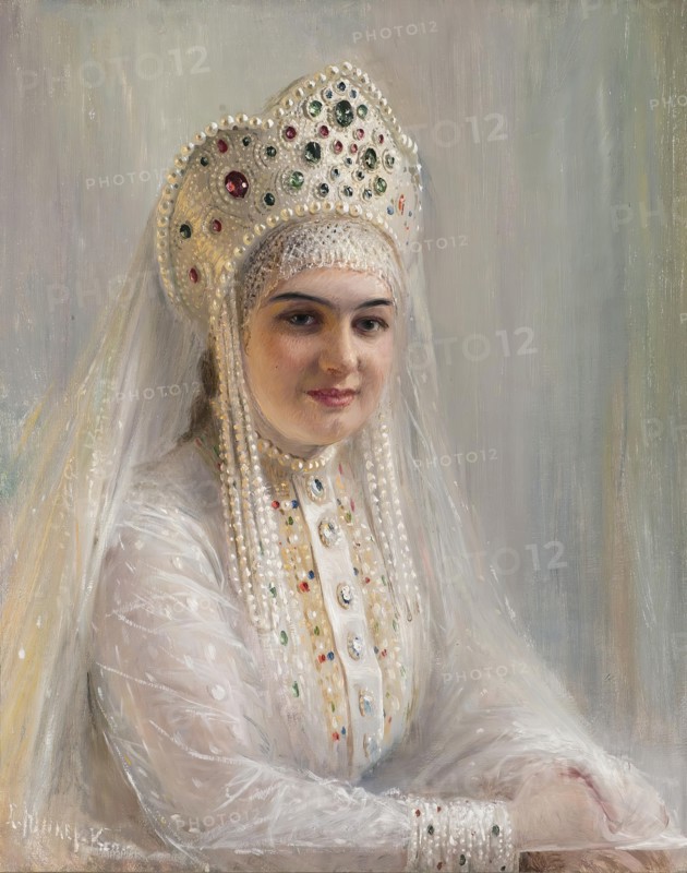 Girl in the Kokoshnik, early 20th century. Creator: Sophia Ivanovna Kramskaya.