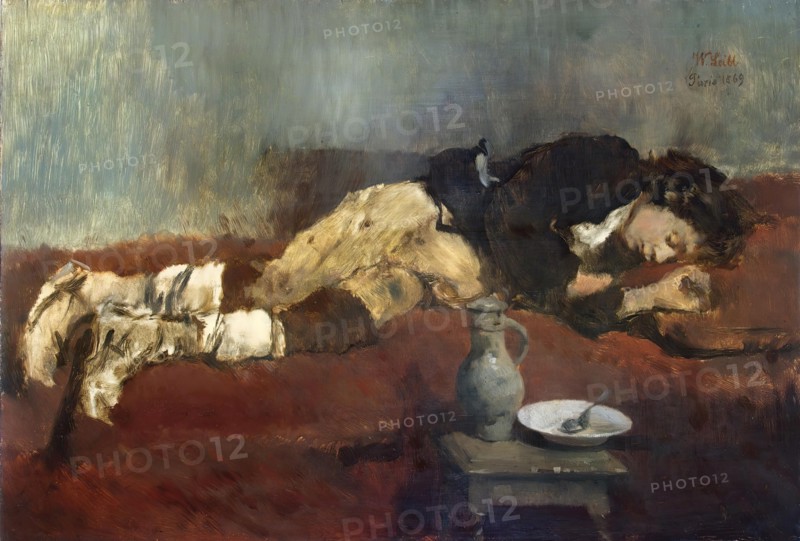 Sleeping Savoyard Boy, 1869. Creator: Wilhelm Maria Hubertus Leibl.