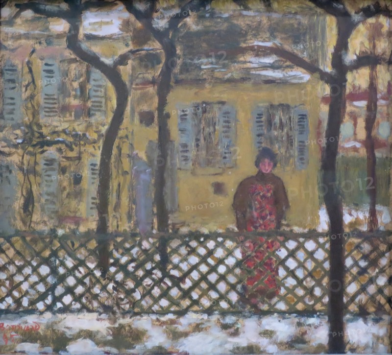 Behind the Fence, 1895. Creator: Pierre Bonnard.