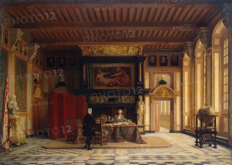 Hall of Estates at the City Council in Antwerp, 1856. Creator: Jean Geeraerts.