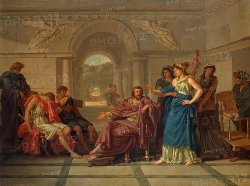 Helen Recognising Telemachus, Son of Odysseus, 1795. Creator: Jean Jacques Lagrenee.