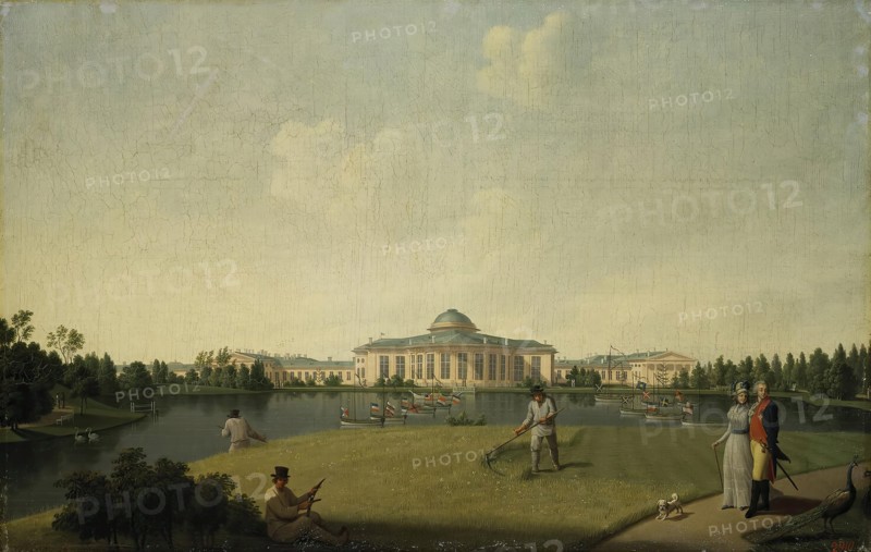 View of the Tauride Palace from the Garden, 1797. Creator: Benjamin Patersson.