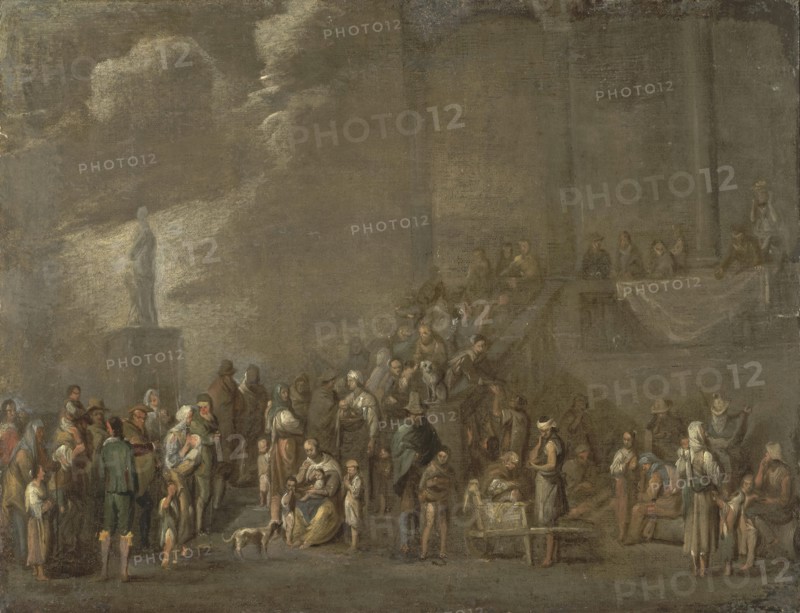 Distribution of Bread, 1640. Creator: Cornelis de Wael.
