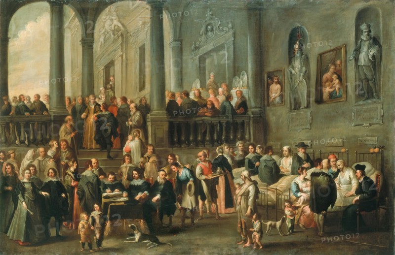 The Guests of Honour Visiting a Hospital, 1642. Creator: Cornelis de Wael.