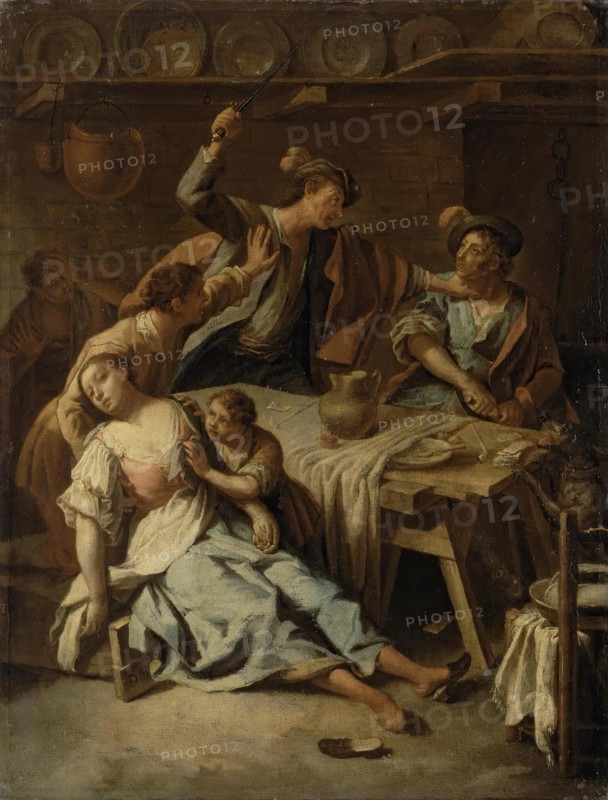 Quarrel of Gamblers, 1750. Creator: Domenico Maggiotto.