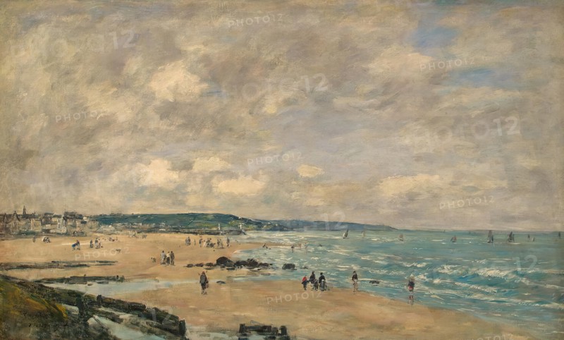 Beach at Trouville, 1893. Creator: Eugene Louis Boudin.