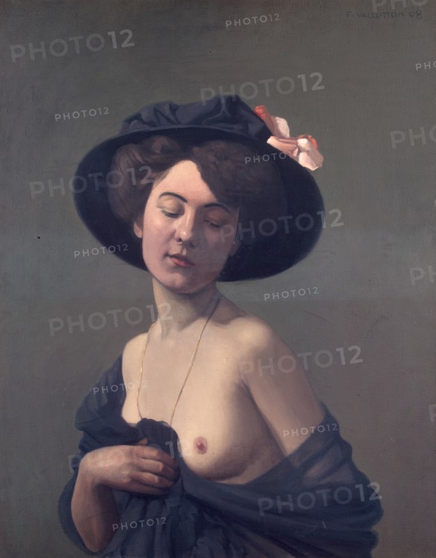 Woman in a Black Hat, 1908. Creator: Felix Vallotton.