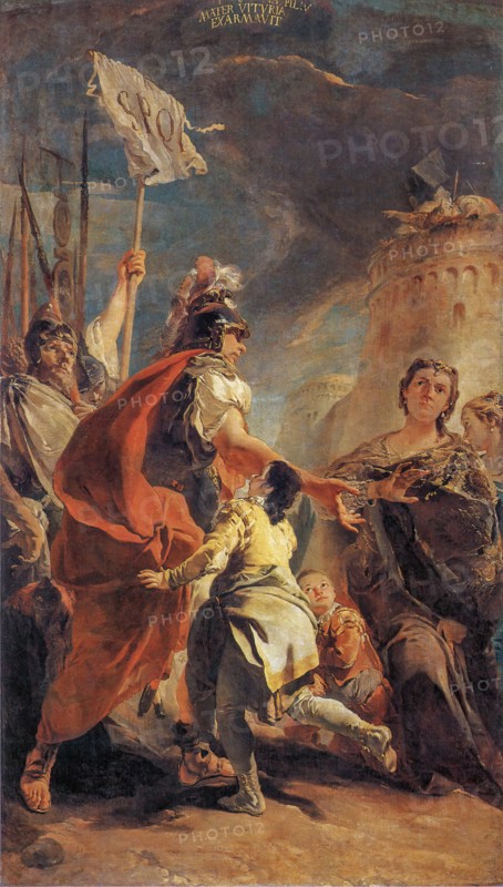 Coriolanus at the Walls of Rome, 1730. Creator: Giovanni Battista Tiepolo.