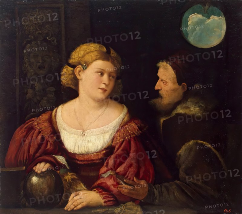 Seduction (Old Man and a Young Woman), 1516. Creator: Giovanni Cariani.