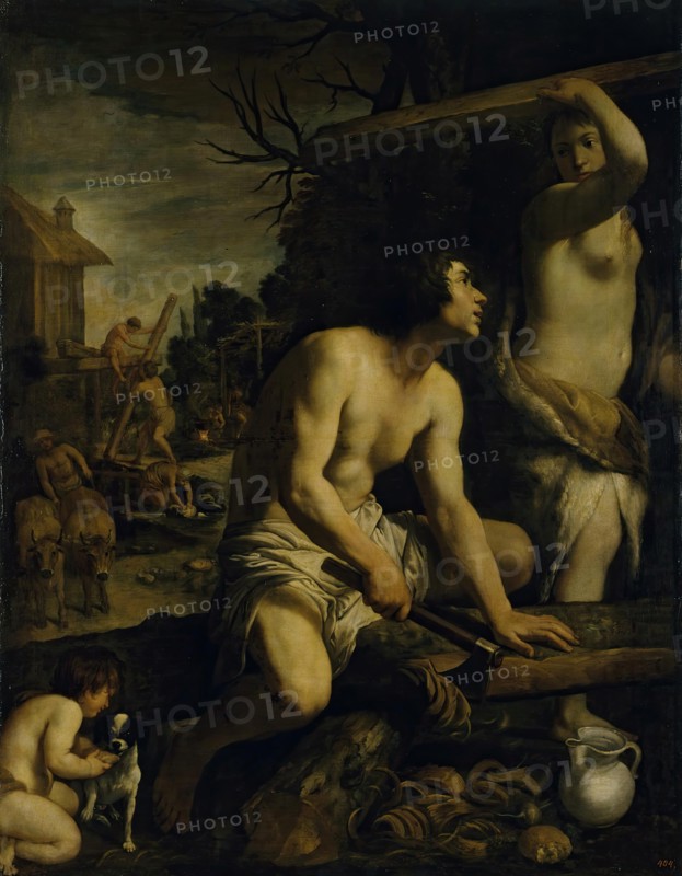 Construction of Noah's Ark, 1608. Creator: Guido Reni.