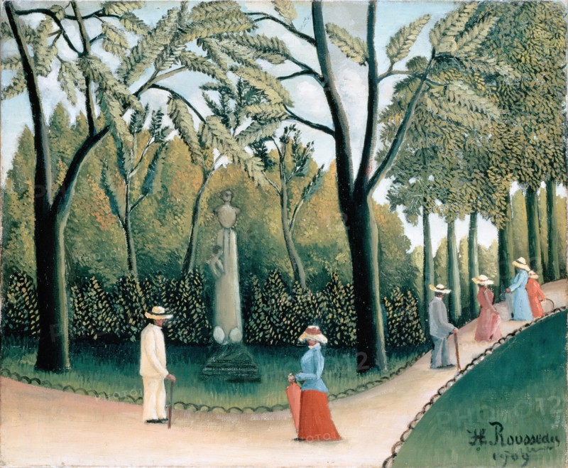 Luxembourg Gardens. Monument to Chopin, 1909. Creator: Henri Rousseau.