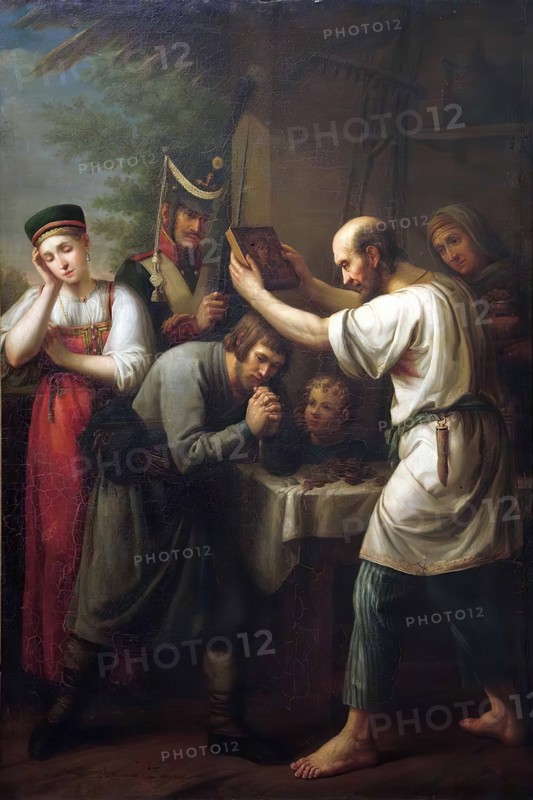Militiaman's Seeing Off, After 1812. Creator: Ivan Luchaninov.