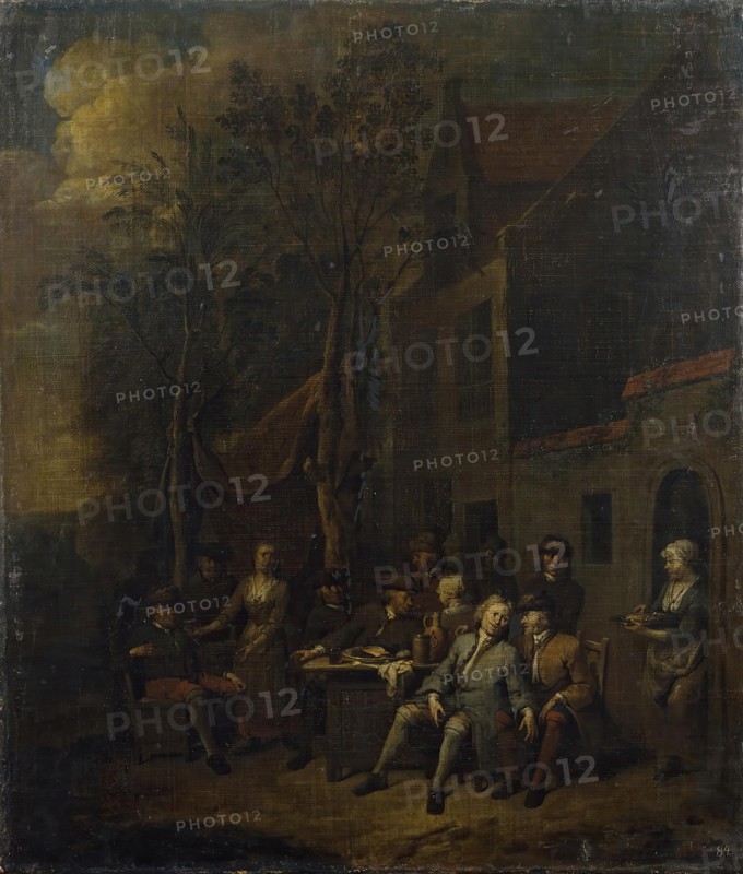 Scene by a Tavern, early 17th century. Creator: Jan Baptist Lambrechts.