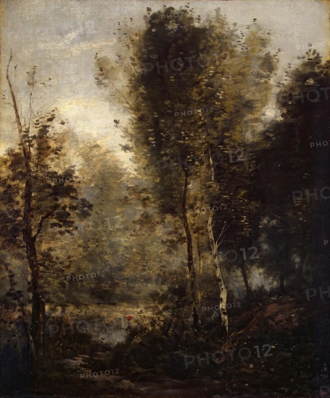 Pool in the Wood, 1867. Creator: Jean-Baptiste-Camille Corot.