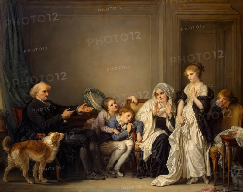 The Widow and Her Priest, 1784. Creator: Jean-Baptiste Greuze.