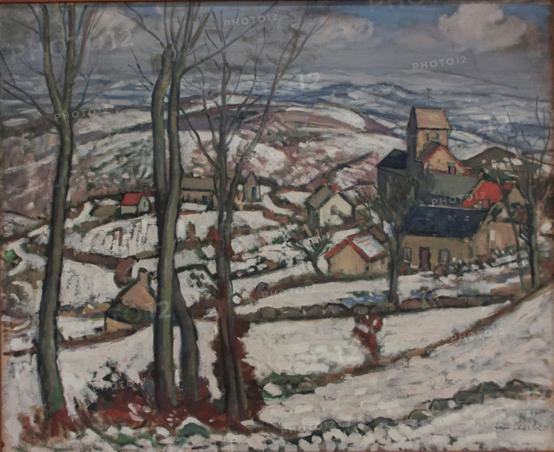 Village at Morvan under Snow, 1910. Creator: Louis Charlot.