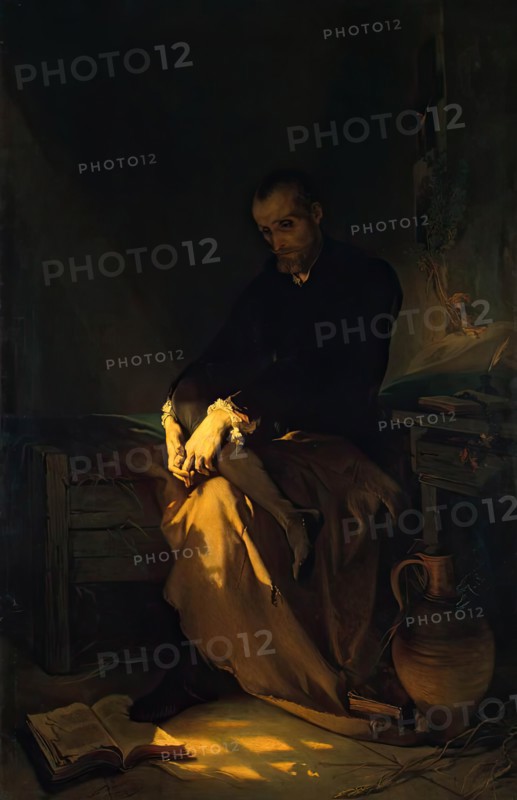 Tasso in the Prison, 1853. Creator: Louis Gallait.