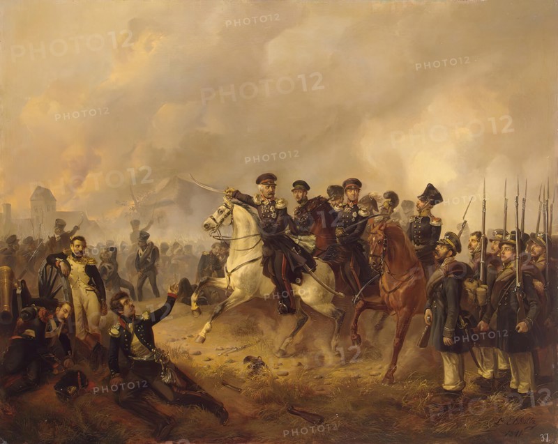 Marshal Blucher on the Battlefield, 1841. Creator: Ludwig Elsholtz.