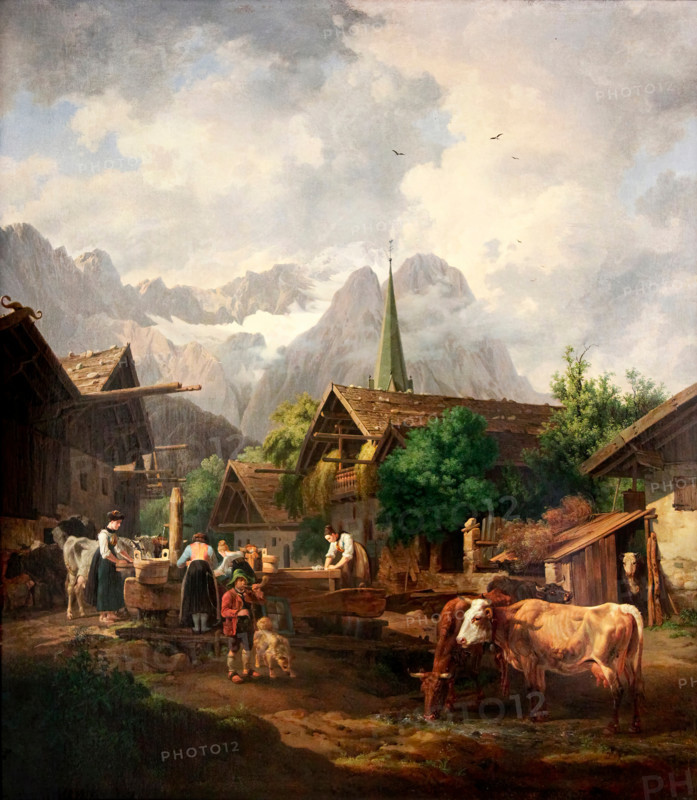 Morning in Partenkirchen, 1819. Creator: Peter Heinrich Lambert von Hess.