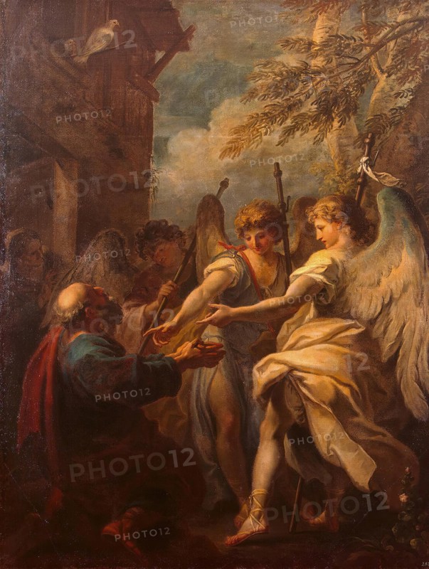 Abraham and the Angels, 1694. Creator: Sebastiano Ricci.