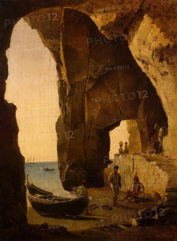 View of the Grotto at Sorrento, 1826. Creator: Sil'vestr Shchedrin.
