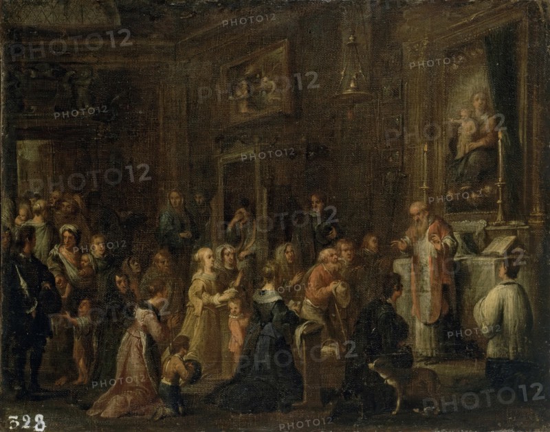 In the Church, 17th century. Creator: Cornelis de Wael.