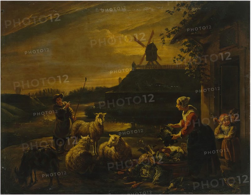 Peasant Yard, 1660. Creator: Willem van Herp.