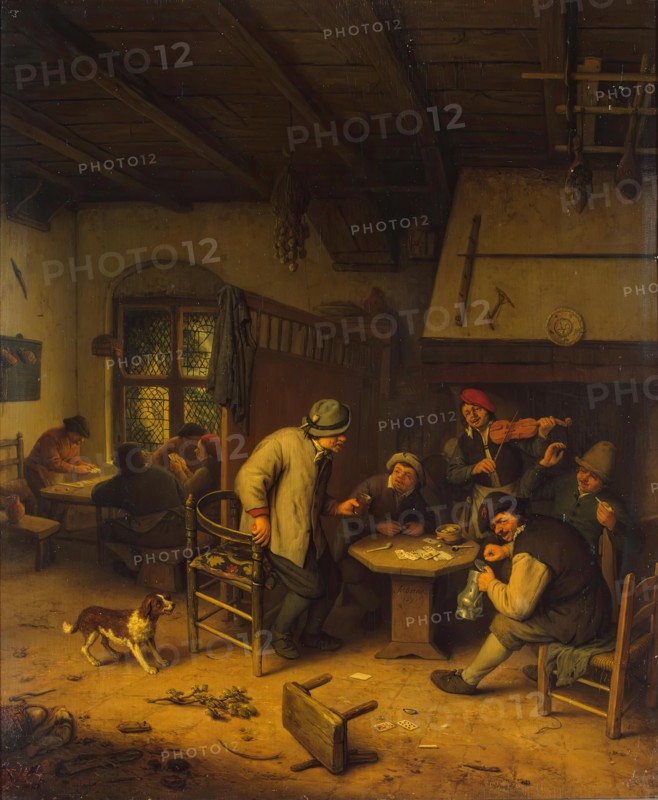 Peasants in a Tavern, 1671. Creator: Adriaen van Ostade.
