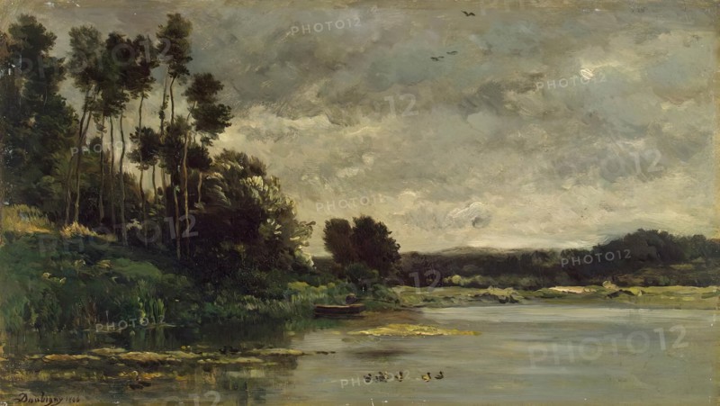 River Bank, 1866. Creator: Charles Francois Daubigny.