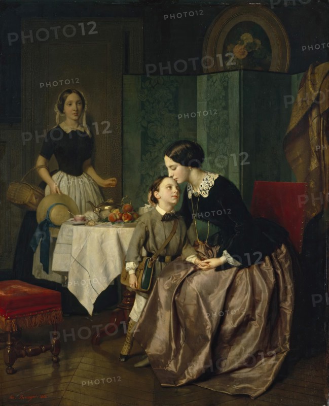 Mother's Instructions, 1856. Creator: Jean-Baptiste Antoine Emile Beranger.