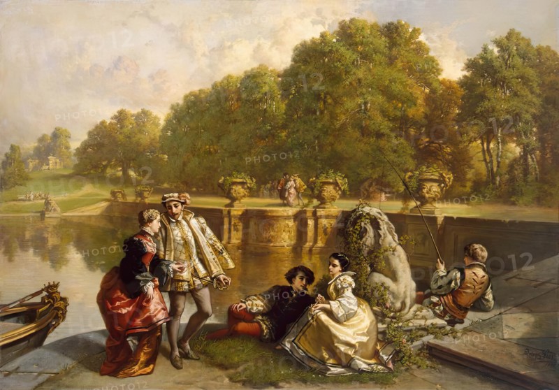 Scene in a Park, 1853. Creator: Joseph Lies.