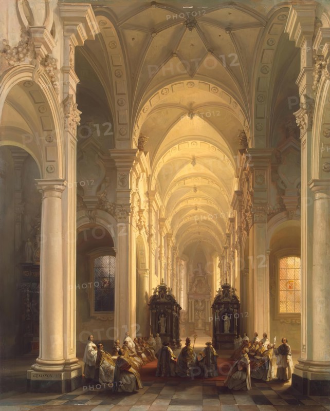 Interior of a Church in Averbode, 1853. Creator: Jules Victor Genisson.